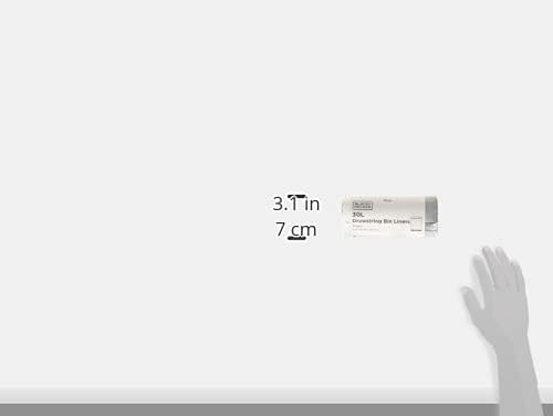 BLACK+DECKER 30L Drawstring Bin Liners 20 Pack - White