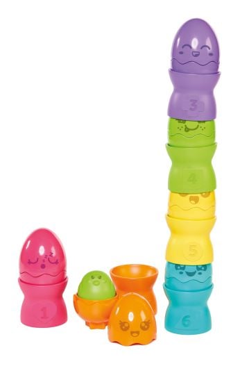 TOMY Toomies Hide & Squeak Egg Stackers