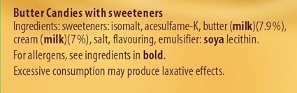 Werther's Original Sugar-Free Butter Caramel Candies, Gluten-Free & Vegetarian, 42 g Box (Pack of 20)