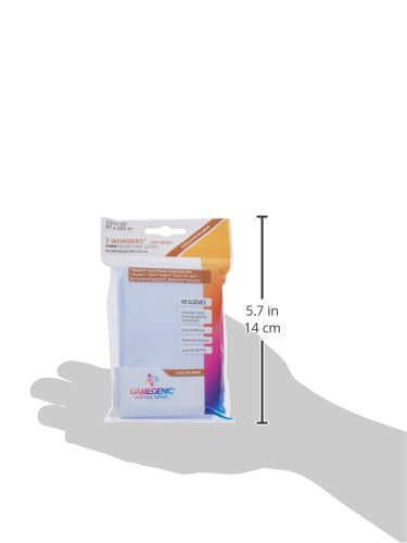Gamegenic Prime 7 Wonders Sleeves 67x103mm (80), Clear