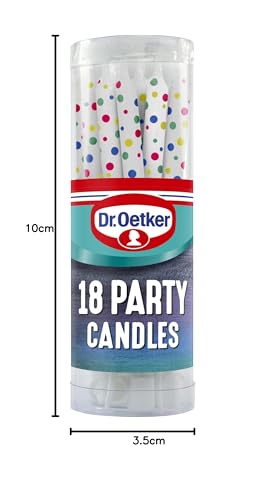 Dr. Oetker Party Candles - Assorted Pastel Colored Candles with Holders 8