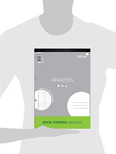 Silvine A4 Book Keeping Analysis Pad, 80 Pages Printed 'Analysis' 8 Columns - Re 2