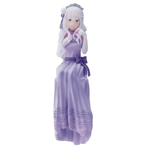 Sega Goods Re:ZERO -Starting Life in Another World- Emilia Dressed-Up Party PM Perching Figure (SG50423)