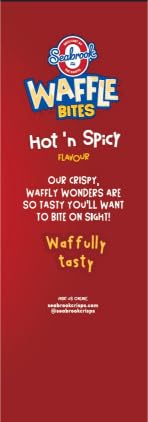 Seabrook Waffle Bites Hot & Spicy 6 Pack (6 x 16g)
