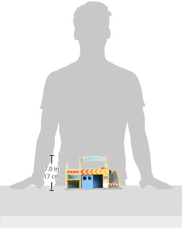 Melissa & Doug Service Station Parking Garage - Wooden Vehicle Playset for Ages 3-6 2