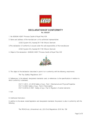 LEGO ǀ Disney Princess Castle & Royal Pets - Modular Building Playset for Ages 6+ 8