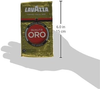 Lavazza Qualità Oro Ground Coffee - 6 x 250g Packs, 100% Arabica Blend for Moka Pot & Filter