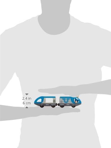 BRIO World Travel Battery Train - Battery-Powered Wooden Train Set for Kids 3+