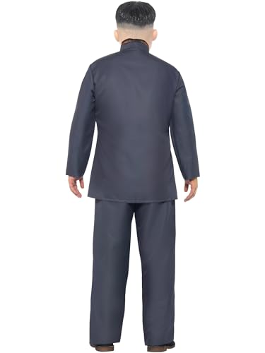 Smiffys Dictator Costume - Adult Mens Fancy Dress with Grey Jacket & Trousers 10