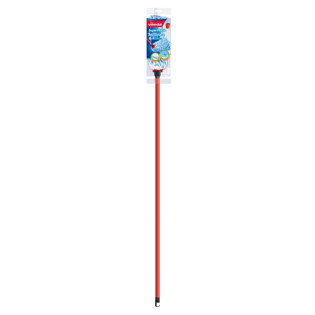 Vileda SuperMocio Microfibre & Cotton Mop - Lemon Shaped Head | Washable Refill