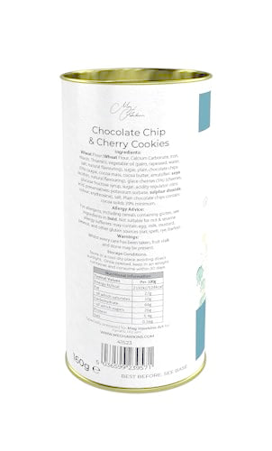 Meg Hawkins Chocolate Chip & Cherry Cookies in Sheep Drum | 160g Biscuit Tin 2