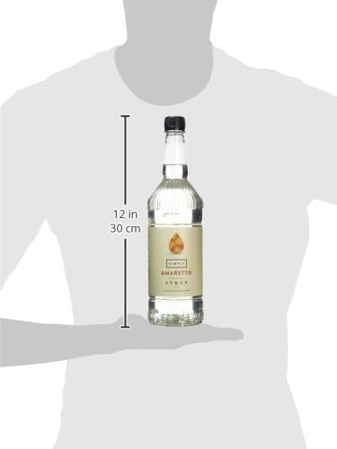 Simply - Amaretto Syrup 1 Litre, Vegan & Nut Free Flavoured Syrup for Coffee, Cocktails & Drinks