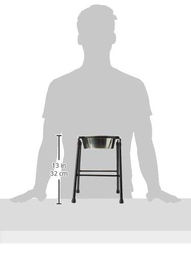 CLASSIC Single Feeder Raised Bowl - 300mm Tall Stand | 1600 ml Stainless Steel Dish for Large Dogs 3