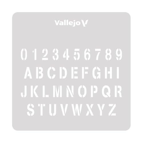 Acrylicos Vallejo Stencils Stamp Font - Lettering Stencil Set (ST-LET002)