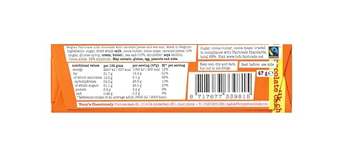 Tony's Chocolonely Milk Chocolate Caramel and Sea Salt Bar - 47g | Fairtrade