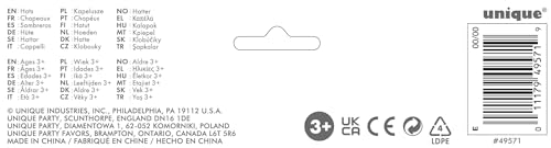 Rainbow Ribbons Birthday Party Hats, Pack of 8 - Cone Paper Hats with Elastic Band 4