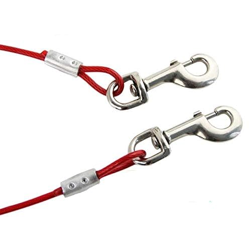 Taylor & Brown Heavy Duty Dog Tie Out Cable with 16 Inch Spiral Ground Stake | 10 Meters 8