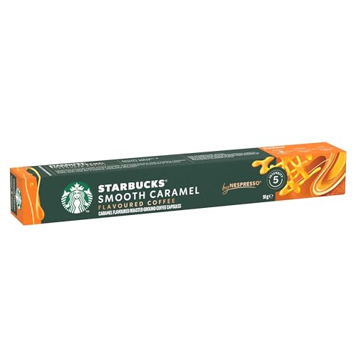 STARBUCKS - Smooth Caramel Flavoured Coffee by Nespresso, Blonde Roast, Single-Serve Capsules 6
