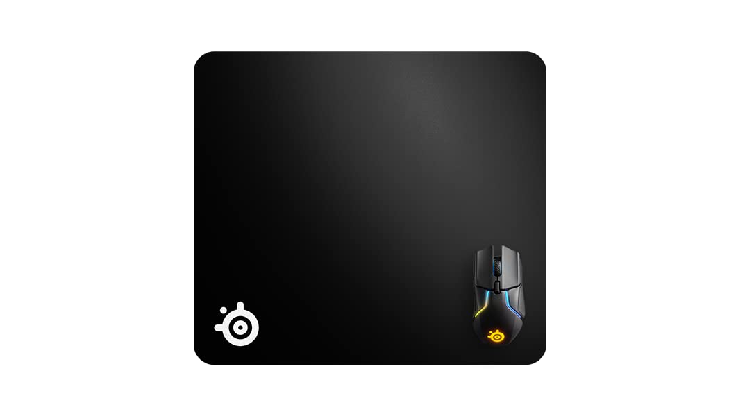 SteelSeries QcK Heavy Gaming Mouse Pad - Extra Thick 6mm Non-Slip Base | Size L (450x400mm) | Black