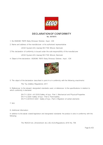 LEGO Jurassic World Baby Dinosaur Dolores: Aquilops - Building Playset for 7+ 8