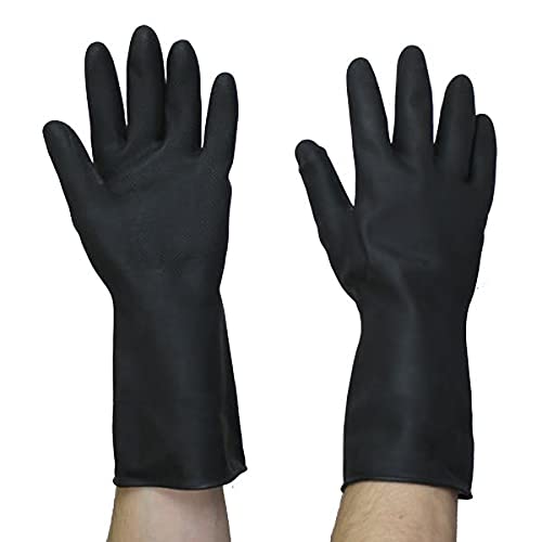 Marigold - Extra Tough Outdoor Rubber Gloves, Black, XL, Pack of 6