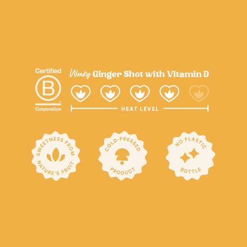 Flawsome! Vitamin D Ginger Shots (12x60ml) - Immunity Support with 20ug Vitamin D, No Added Sugar