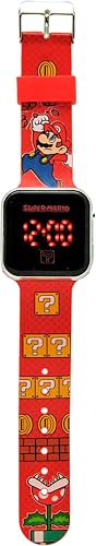 Super Mario LED Digital Wrist Watch - Kids Euroswan GSM4107