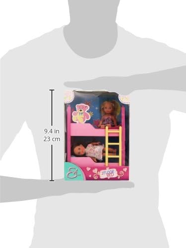 Evi Love - Bunk Bed Doll Playset with 2 Dolls, 12 cm