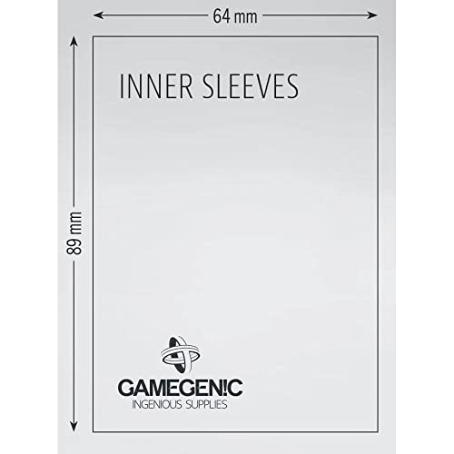 Gamegenic Inner Sleeves (100-Pack) - Precise Fit for Standard Gaming Cards (GG1013)