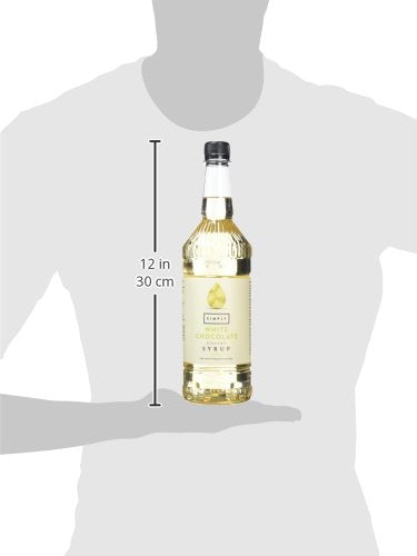 Simply White Chocolate Syrup 1 Litre - Natural Vegetarian Beverage Syrup 3