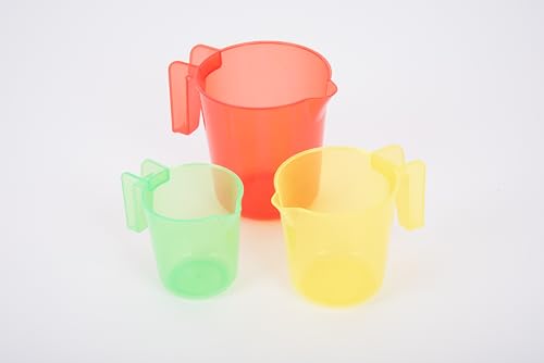 TickiT Translucent Colour Nesting Jugs - 3-Piece Sand & Water Play Set for Toddlers 12M+ 14