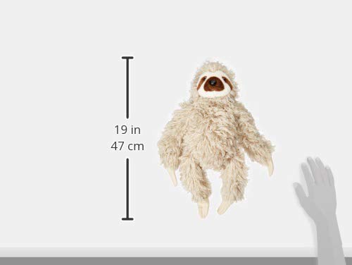 WILD REPUBLIC Cuddlekins Sloth Plush Soft Toy - Grey, 30 cm | Handcrafted | Recycled Fill 3
