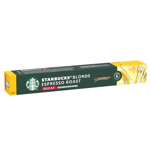 STARBUCKS – Decaf Blonde Espresso Roast von Nespresso, Blonde Roast Kaffeekapseln 6