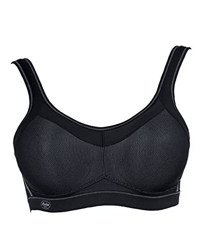 Anita Women's Non-Wired Seamless Sports Bra 5529 - High Impact Support, Black, Size 38G