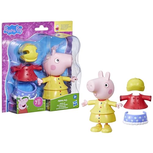 Peppa Pig Dress-Up Figure - 15 cm Doll with 6 Rain & Snow Accessories for Imaginative Play 10
