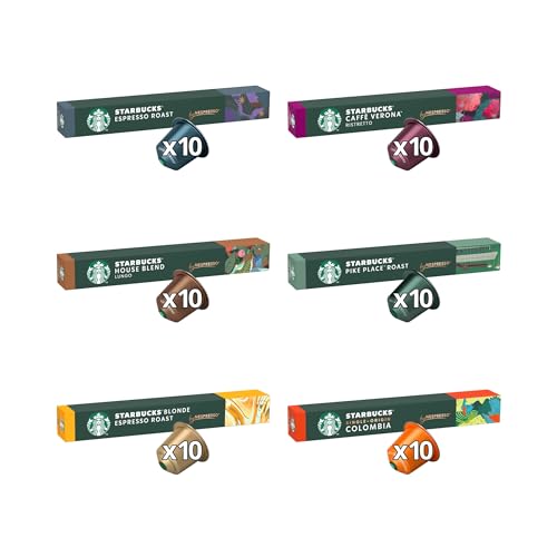 STARBUCKS - Discovery Variety Pack by Nespresso Coffee Capsules 60 Count 5
