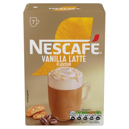NESCAFÉ Vanilla Latte Instant Coffee 7 x 18.5g Sachets 3