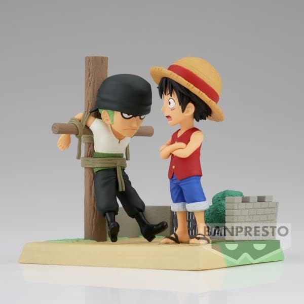 Banpresto World Collectable Log Stories One Piece - Monkey D. Luffy & Roronoa Zoro Action Figure (BPR88504)