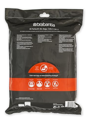 Brabantia PerfectFit Bin Liners - Thick Plastic Trash Bags for 36L Bins (Model 138546) 7