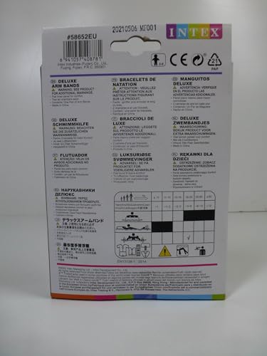Intex 58652EU Fish Arm Bands - 2 Air Chambers for Safety, Ages 3-6 5