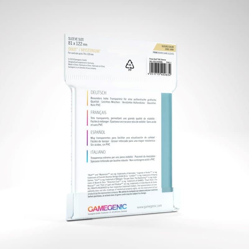 GAMEGEN!C Dixit Card Sleeves 81x122mm (90 Count) Turquoise