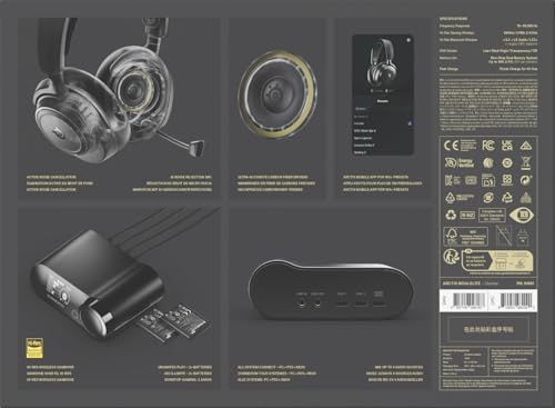 SteelSeries Arctis Nova Elite - Hi-Res Wireless Gaming Headset with ANC, Carbon Fiber Drivers & Swappable Batteries 16