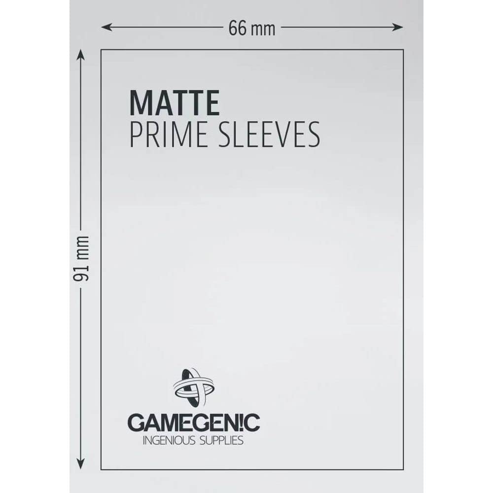 Gamegenic Matte Prime Sleeves - Dark Grey (100-Pack), Ideal for Double-Sleeving 5