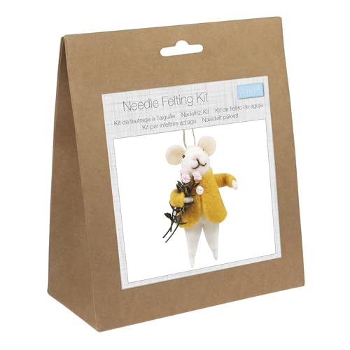 Trimits Needle Felting Craft Kit - Flower Mouse Design for Beginners 7