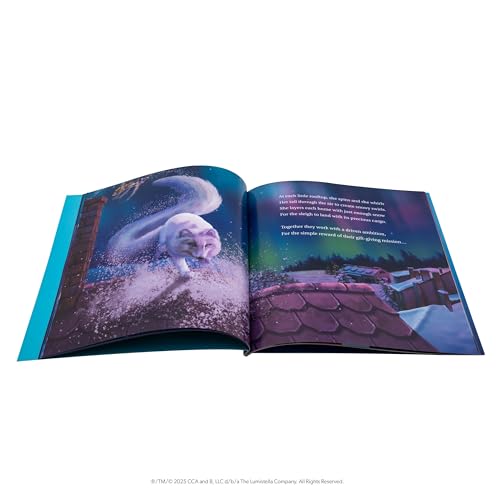 EPFOX Elf Pets Arctic Fox - Plush Stuffed Animal with Storybook & Snow Globe Charm 18