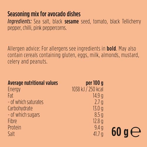 Just Spices Avocado Topping, 60g – Natural Crunchy Seasoning for Avocado Dishes 7