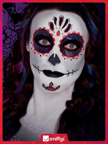 Smiffys Day of the Dead Make-Up FX Kit with Face Paints, Stickers & Applicators (44226)