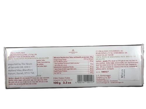 Niederegger Dark Chocolate Covered Marzipan Mini Loaves Gift Box | 100g 2