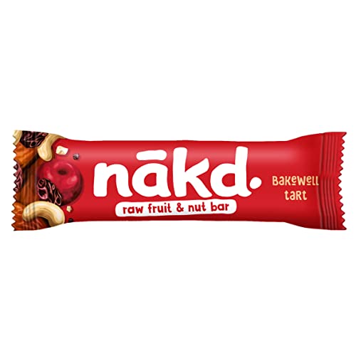 Nakd Bakewell Tart Natural Fruit & Nut Bars - Vegan, Gluten Free, No Added Sugar - 35g x 18 5