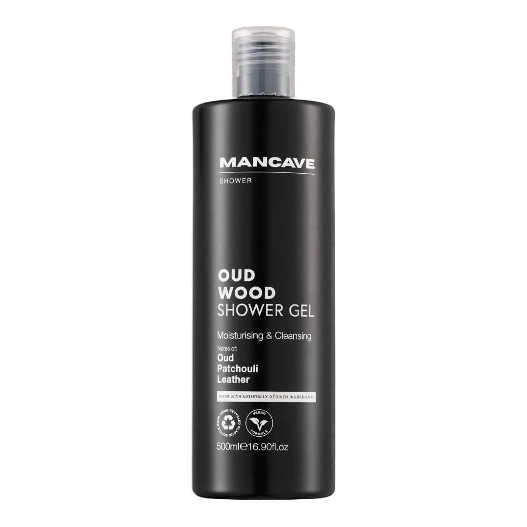 ManCave Oud Wood Shower Gel - 500ml | Moisturising & Cleansing | Vegan & Cruelty Free 1